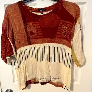 Animale printed skirt and top.